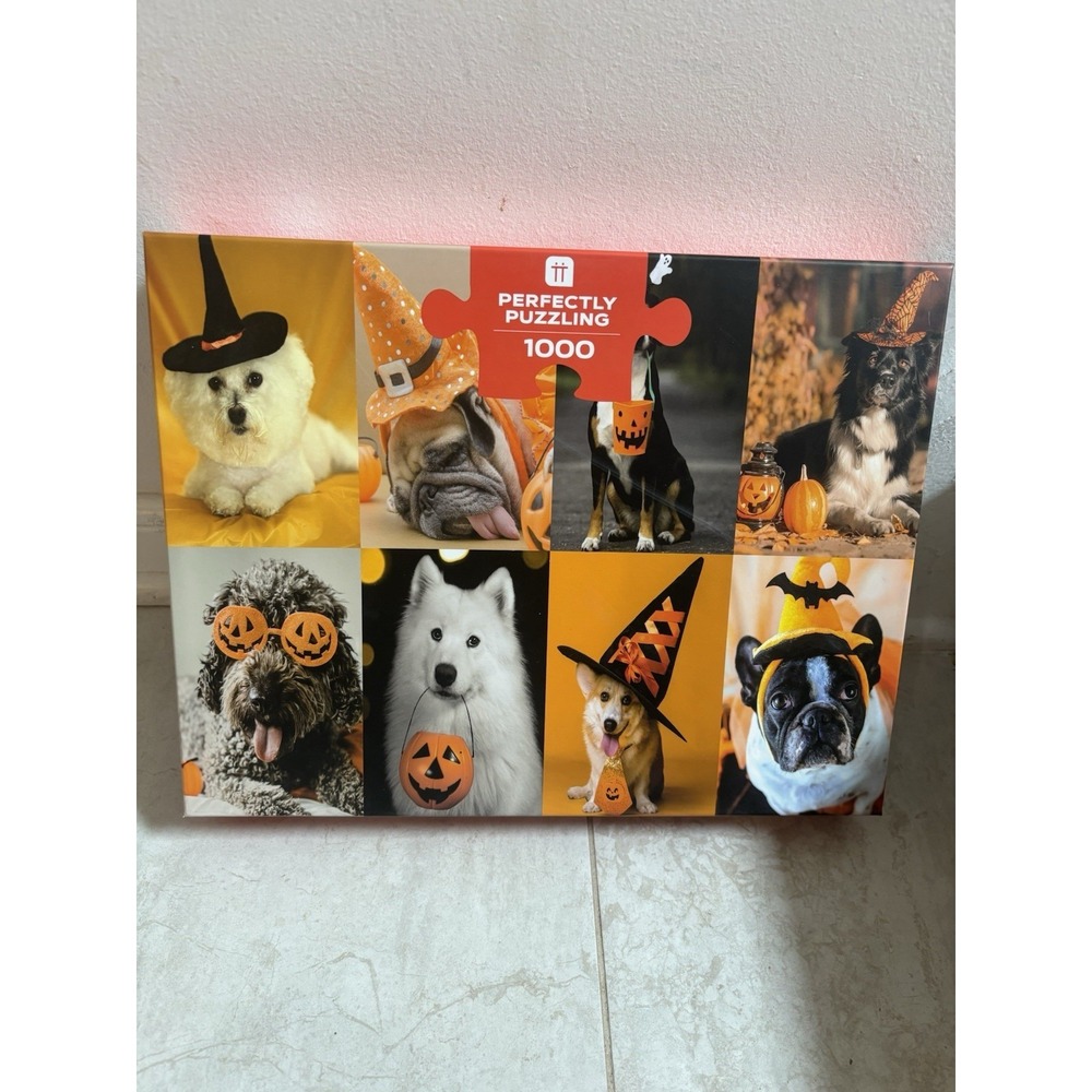 Perfectly Puzzling 1,000 Piece Halloween Dog Jigsaw Puzzle New Sealed